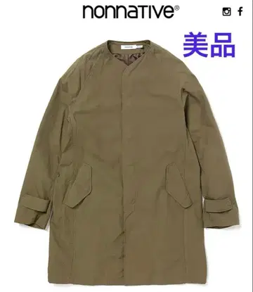 논네이티브 nonnative 노카라 코트 밀리터리 코트
