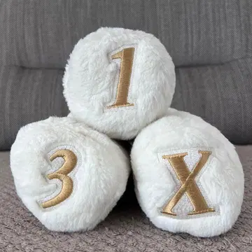 [ 3개 ] 미사용! 던롭 피닉스 투어 토너먼트 골프 헤드커버 화이트