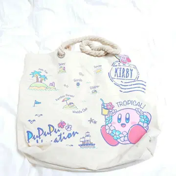 커비 토트백 푸푸 바캉스 로프 토트백