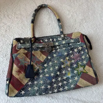 별 패턴 미국 국기 디자인 토트백