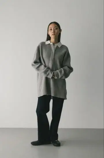 스타일 믹서기 라거 니트탑