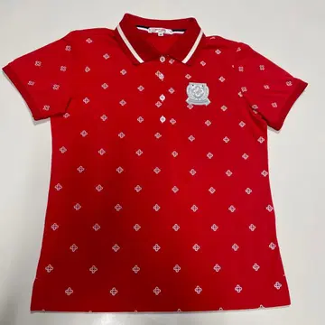 마리끌레르 스포츠 골프 피케 셔츠 M 빨간색 미사용