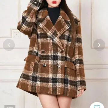 Darich 올드 체크 미들 코트