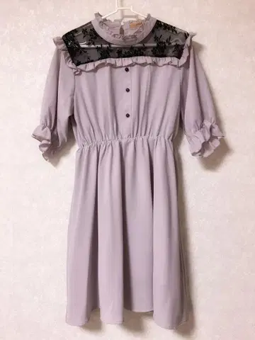 지뢰계 반팔 미니 원피스