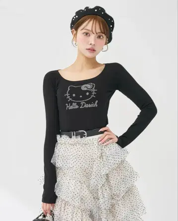 Hello Darich 컴팩트 롱 T셔츠