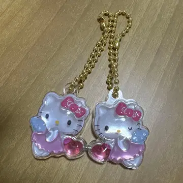 헬로키티 털실뭉치 드롭 커플 키참