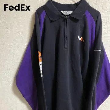 FedEx 하프 지퍼 풀오버 맨투맨 기업 로고