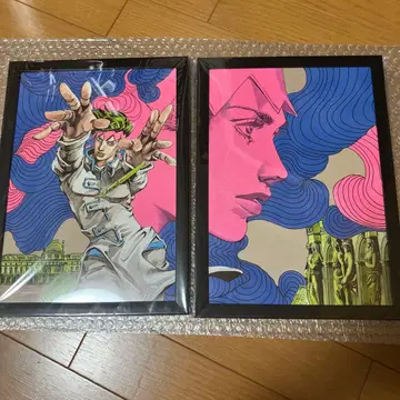 죠죠의 기묘한 모험 액자 포함 포스터 키시베 로한 루브르 2장 세트