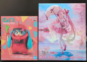 하츠네 미쿠 샤아 자쿠 인형 벚꽃 미쿠 피규어 2체 세트