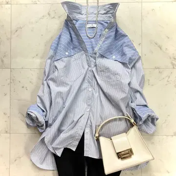 새상품급 PS PaulSmith 믹스 스트라이프 셔츠 블루