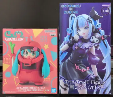 하츠네 미쿠 샤아 자쿠 인형 유키 미쿠 x 쿠로미 피규어 2개 세트