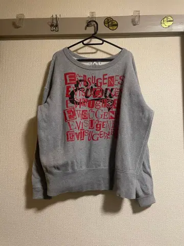 EVISU 에비수 청바지 그레이 맨투맨 42 XL