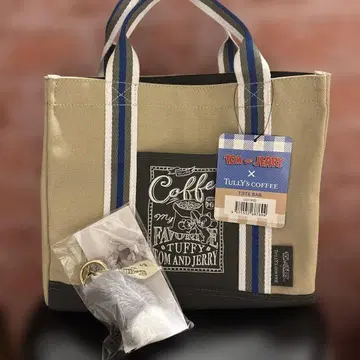 타리즈 톰과 제리 캔버스 스퀘어 토트백 키링