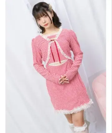 Ank Rouge 셋업 유니폼 빨간색 원피스