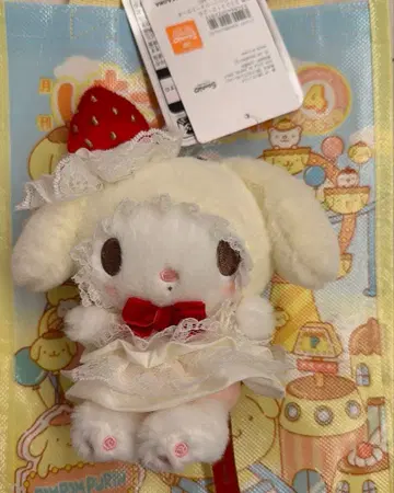 산리오 마이멜로디 스트로베리 쇼트 케이크 마스코트 봉제 인형