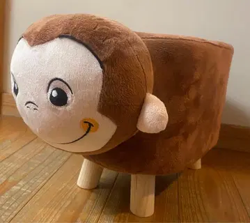 호기심 많은 조지 애니멀 스툴 택 포함 새상품 내하중 60kg 의자 체어