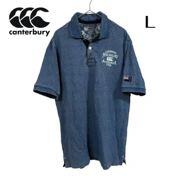 CANTERBURY 피케 셔츠 남성용 L 캐주얼 반팔 럭비