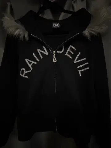 RAIN DEVIL 퍼 후드티 블랙