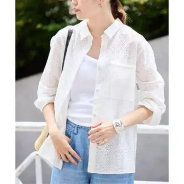 슬로브 이에나 보라 레이스 셔츠