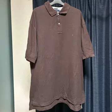 타미힐피거 브라운 반팔 피케 셔츠 XXL