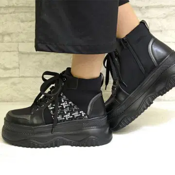 키다리 아저씨 통굽 스니커즈 블랙