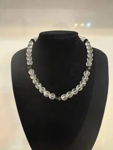 컷 수정 x 컷 오닉스 파워스톤 목걸이 염주 스포츠 남성용