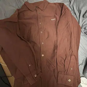 HUF 브라운 긴팔 셔츠 M 사이즈