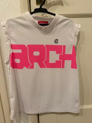 archivio 프릴 소매 셔츠 화이트/핑크