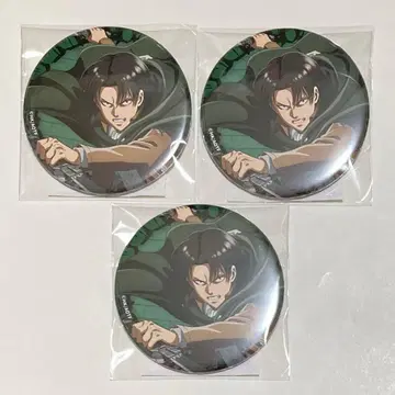 진격의 거인 캐릭터 복권 리바이 E상 E-3 등신 캔뱃지 3개 세트