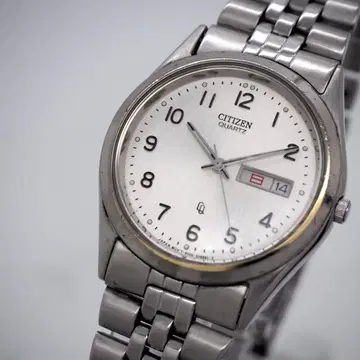 351 작동 CITIZEN 남성용 시계 데이데이트 실버 시티즌