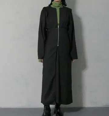 앙제므 블랙 셔츠 원피스 긴팔