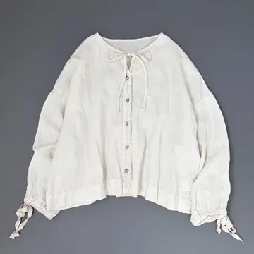 nest robe 헴프 초발수 개더 슬리브 숏 셔츠 완판 아이템