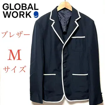 글로벌 워크 블레이저 M 사이즈 블랙 자켓 파이핑 와펜