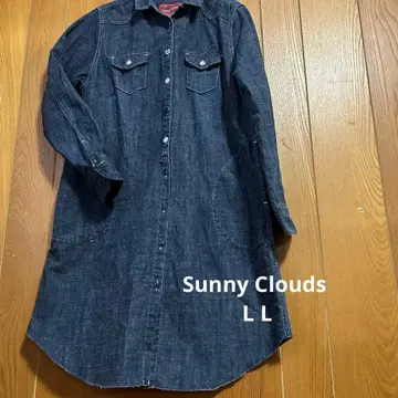 Sunny Clouds 데님 롱 셔츠 펠리시모 L L