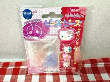 레트로 1998년 산리오 헬로키티 비즈 비즈 팔찌 카오하나