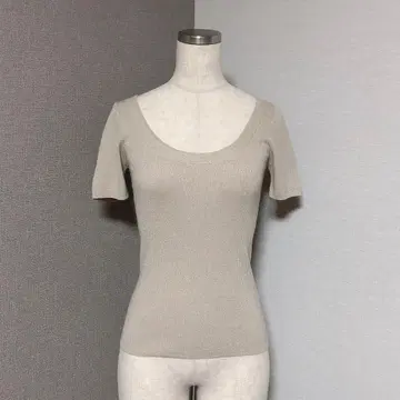 핑키앤다이안 라메 리브 니트 베이지