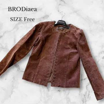 브로디아 노카라 자켓 브라운 돈피 성숙 캐주얼 웨스턴