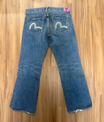 evisu 플레어 데님 팬츠 블루 여성용