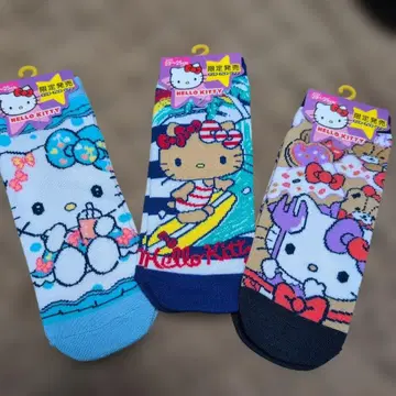 헬로키티 한정판 삭스 23~25cm 3족