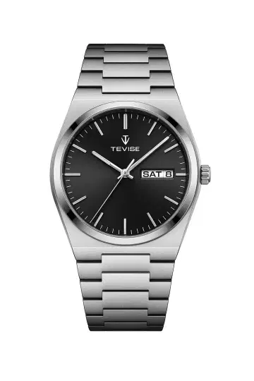 남성용 손목시계 쿼츠 블랙 스테인리스 캐주얼 워치