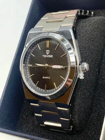 남성용 손목시계 쿼츠 블랙 스테인리스 심플 손목시계