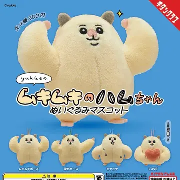 근육질 햄짱 봉제 인형 마스코트 전 4종 컴프 세트