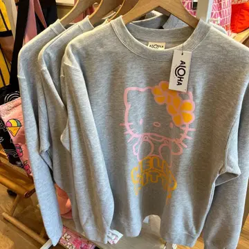 알로하 컬렉션 헬로키티 맨투맨 그레이