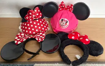 디즈니 리조트 미니 마우스 귀 달린 머리띠와 캡 세트