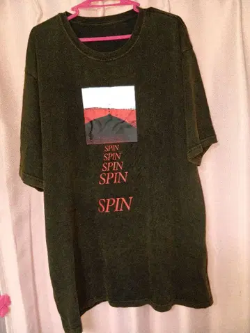 스다 마사키 SPIN 완전 생산 한정판 블랙 오버 사이즈 T셔츠