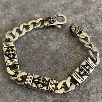 멕시칸 주얼리 실버 925 키헤이 체인 팔찌 빈티지