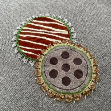 긴자와 레이스점 손수건 2장 세트 분말 요리 오코노미야키 타코야키