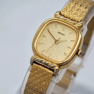 458 가동 SEIKO 여성용 시계 빈티지 스퀘어 골드
