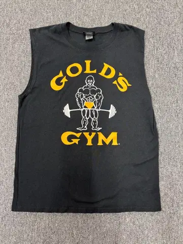 GOLD'S GYM 골드짐 슬리브리스 블랙 M