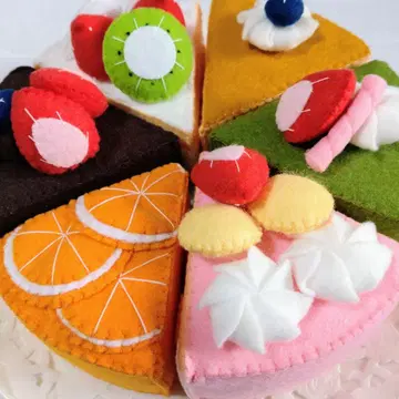 펠트 케이크 세트 소꿉놀이 핸드메이드